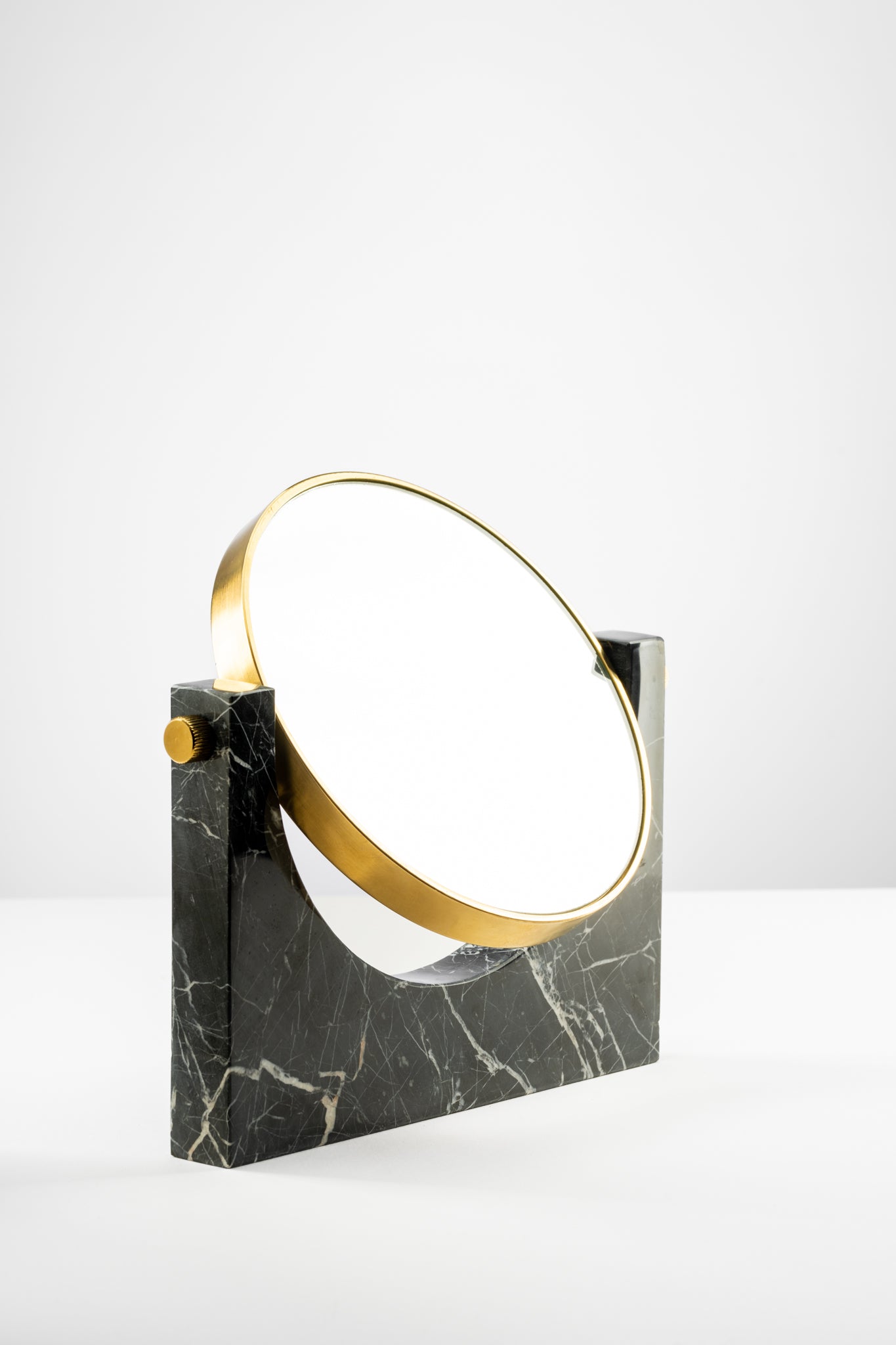 Black Marble & Brass Mirror